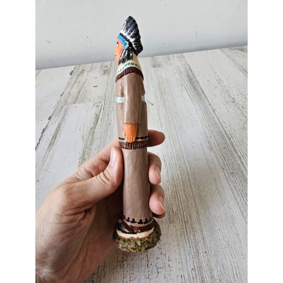 Vintage pencil pilgrim Thanksgiving in the end plaster decor set couple - Picture 12 of 15